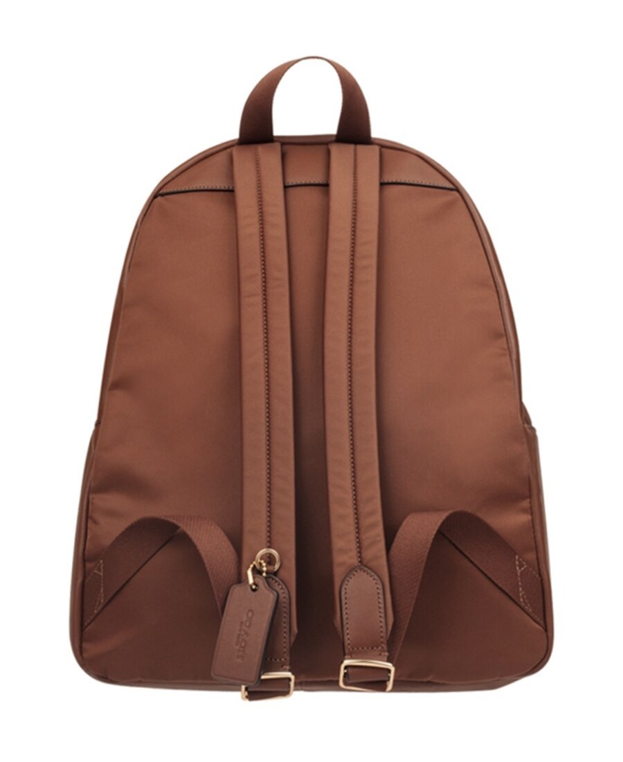 Coach Logo Print Backpack In Brown