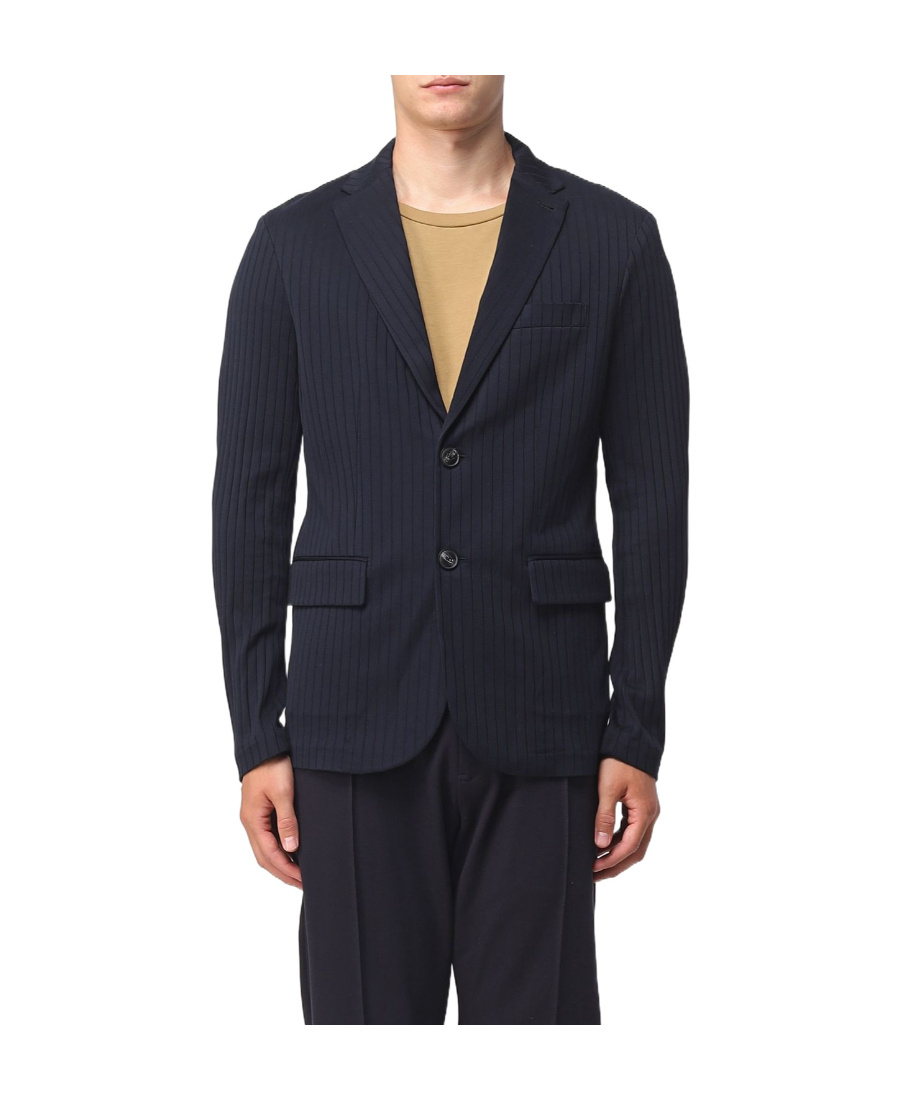 Emporio Armani Single-breasted Suit Jacket In Black
