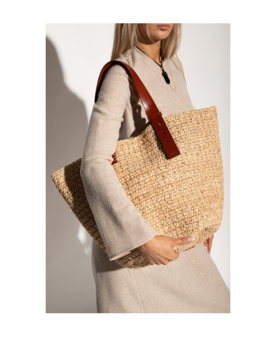Chloé Weave Lafite One-shoulder Bag In Nude