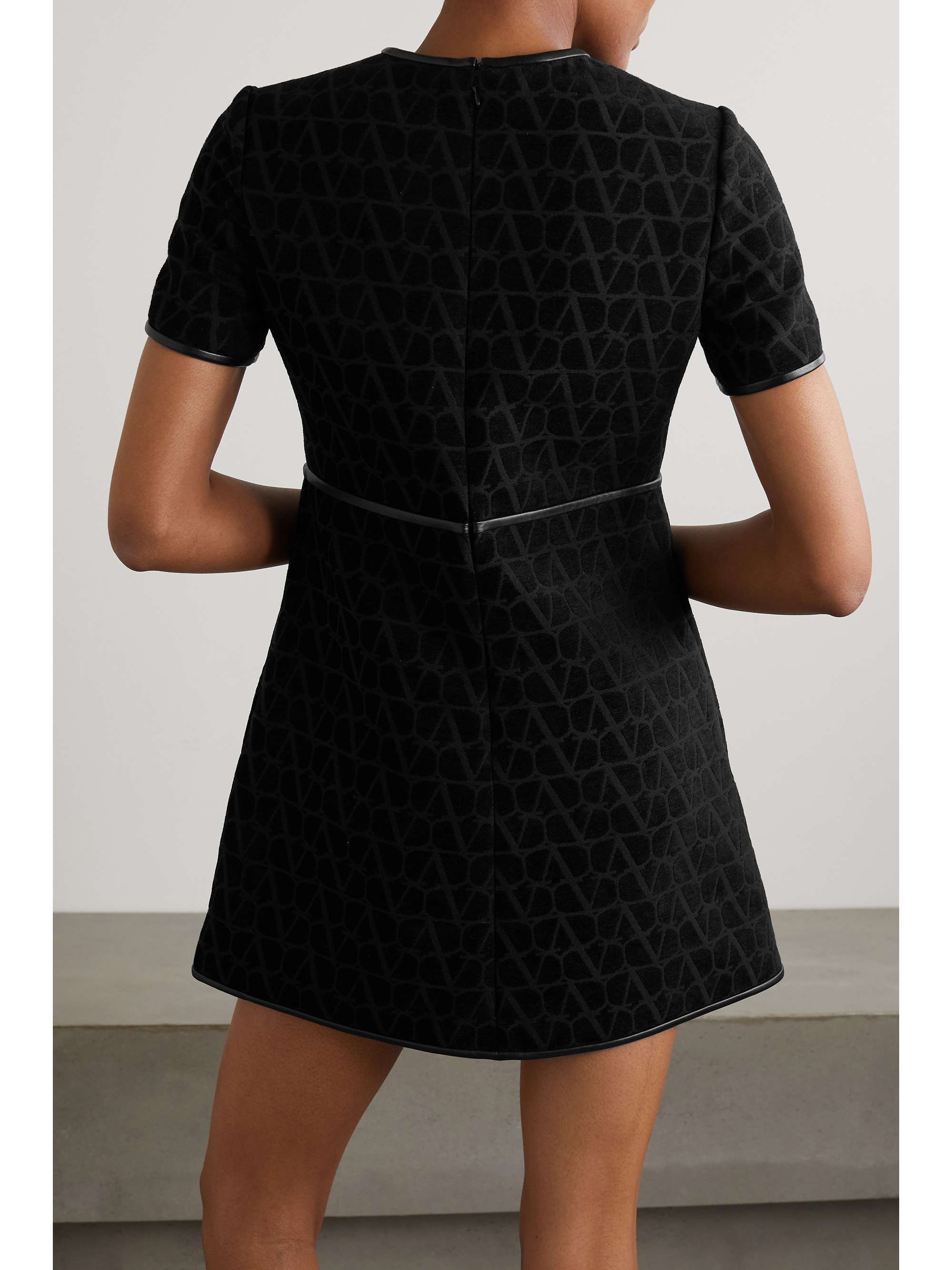 Valentino Jacquard Mini Dress In Black