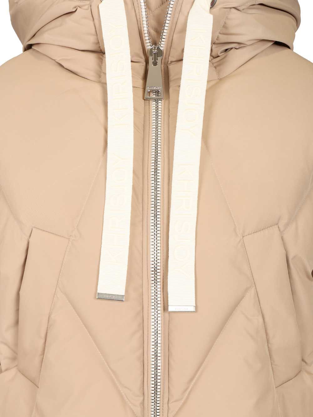 Khrisjoy Long-sleeved Down Jacket In Brown