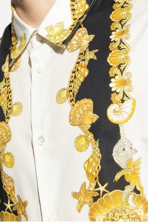 Versace Coral Theatre Shirt And Blouse Multicolor In Yellow