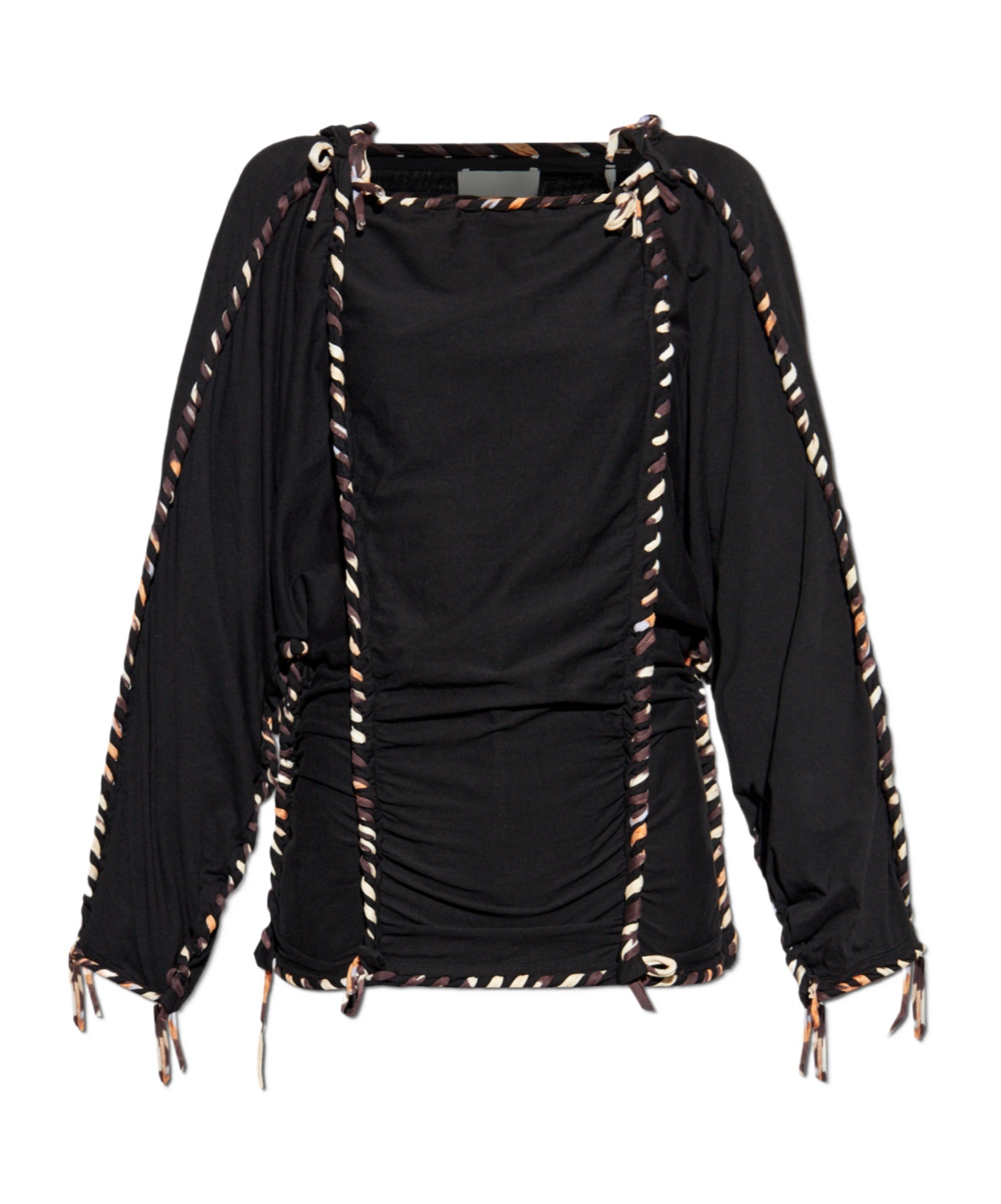 Isabel Marant Zaolia Twisted Cotton Top In Black