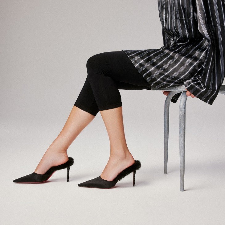 Christian Louboutin Km Fur In Black
