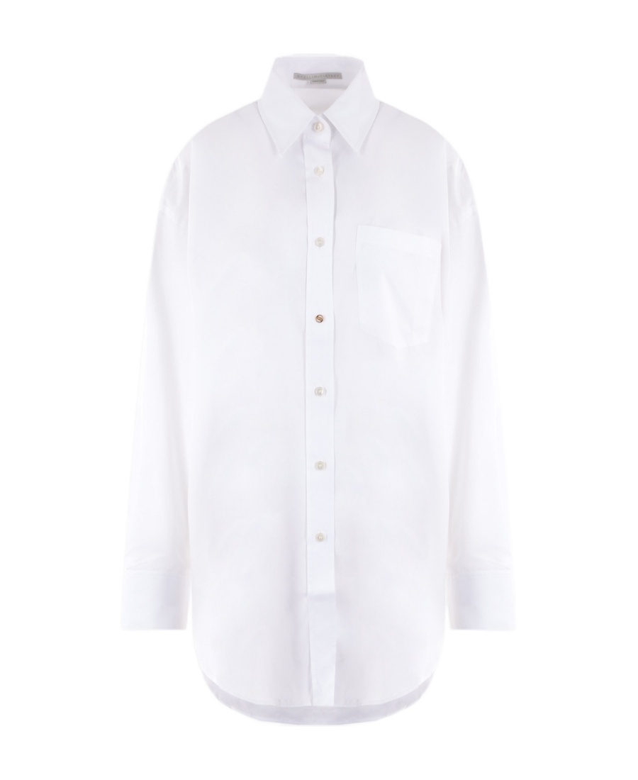 Stella Mccartney Collared Long-sleeve Shirt In White