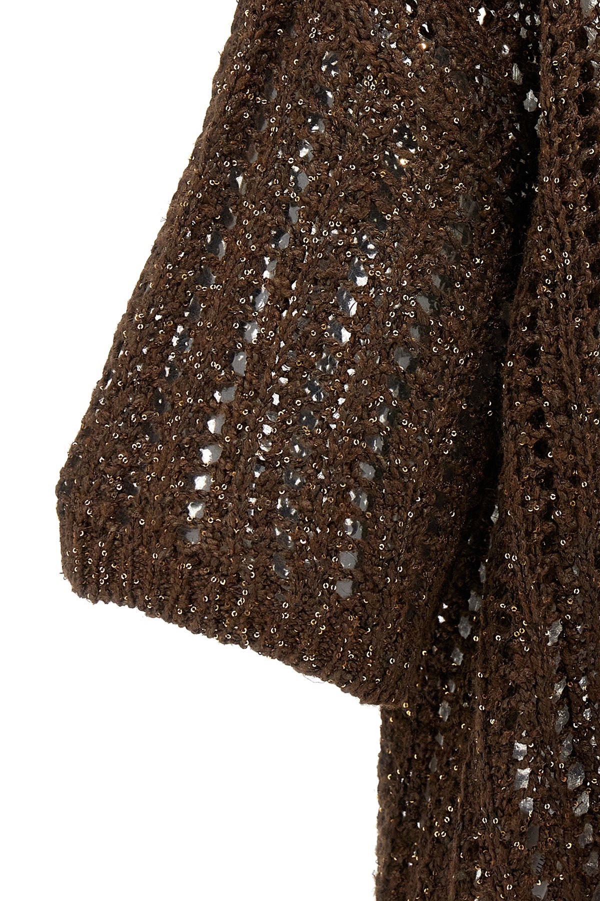 Brunello Cucinelli Sweater In Perforated Knit In Black