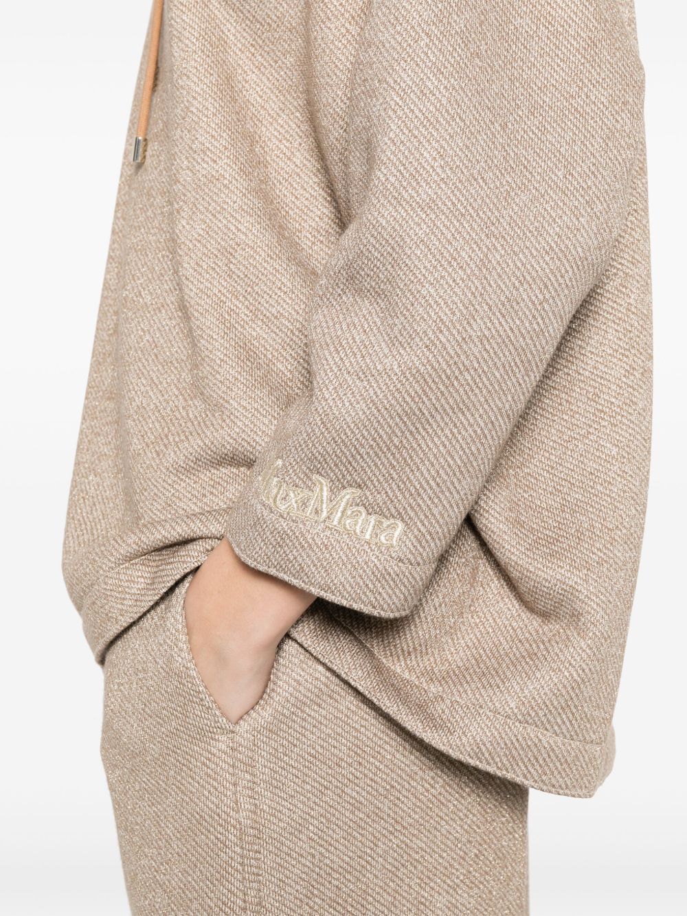 Max Mara Hooded Sweater In Nude