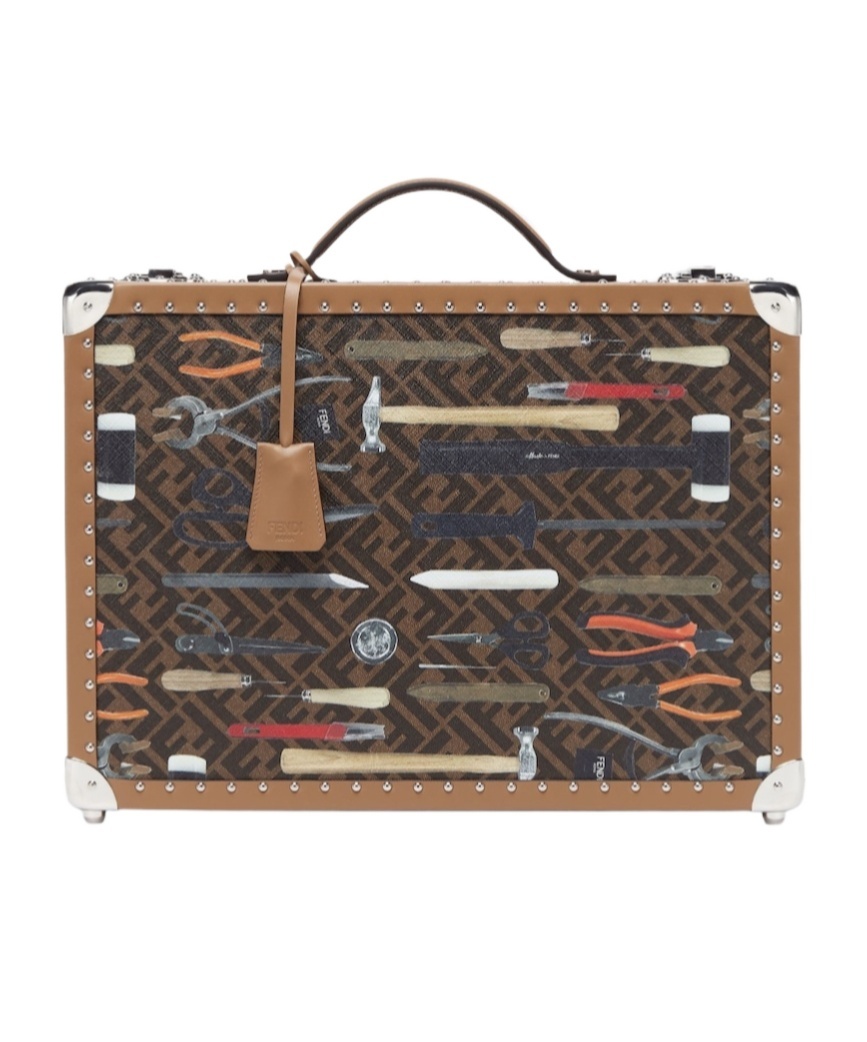 Fendi Medium Ff Suitcase In Black
