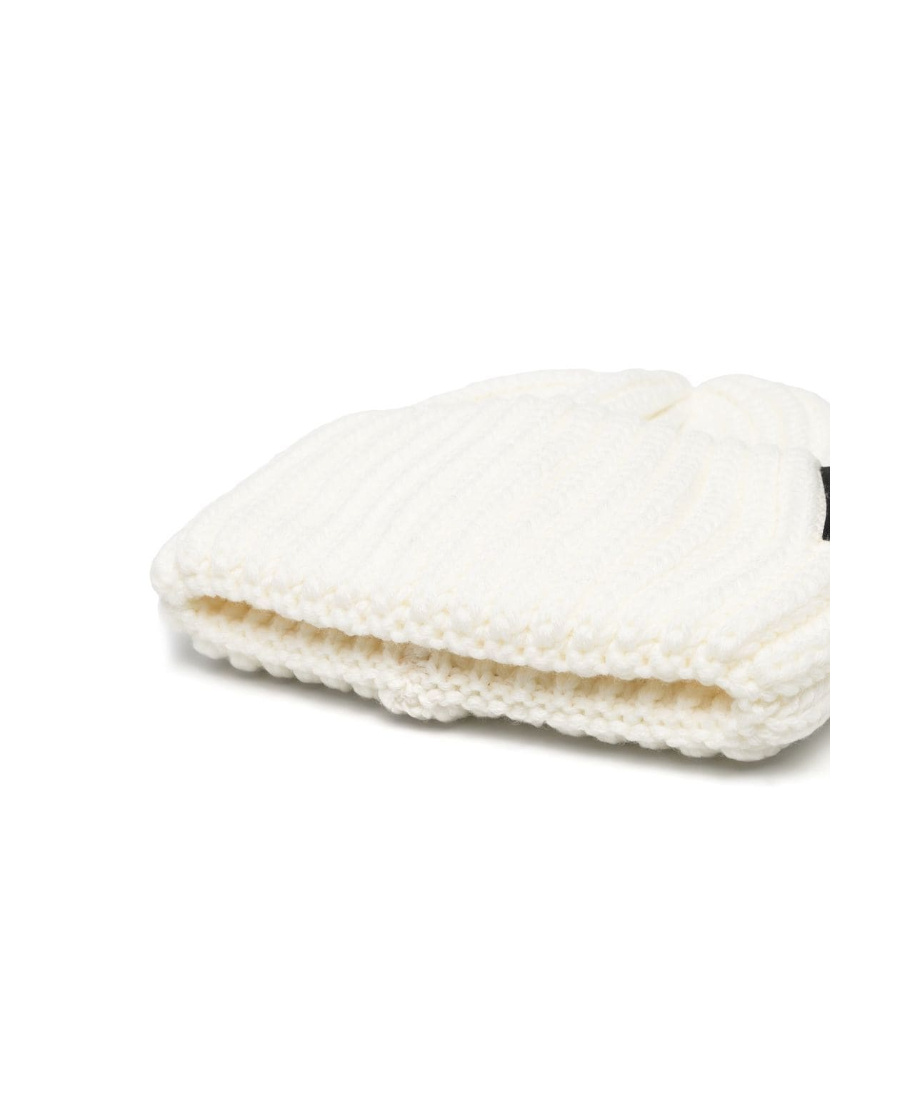 Borsalino Bell Knitted Beanie In White