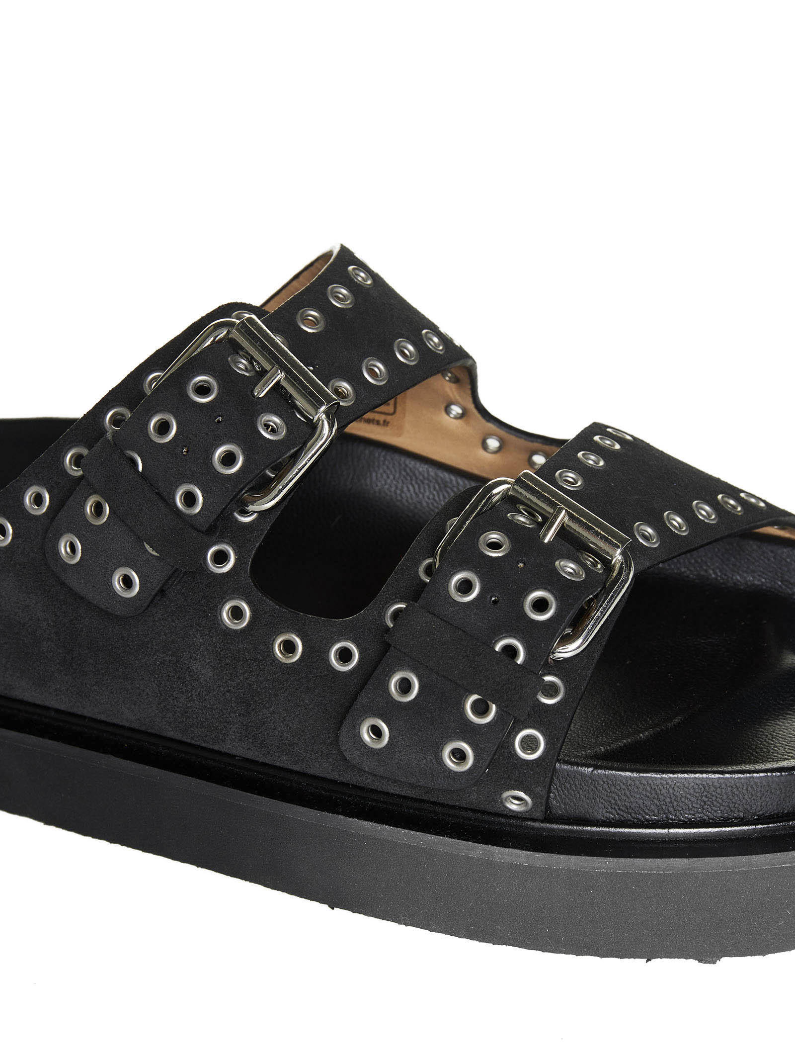 ISABEL MARANT ISABEL MARANT BUCKLE DETAILED SLIP-ON SANDALS 