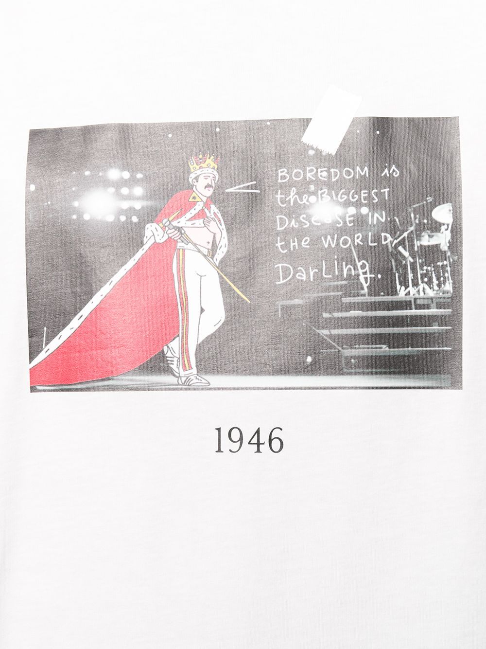 Throwback Script Print T-shirt In White
