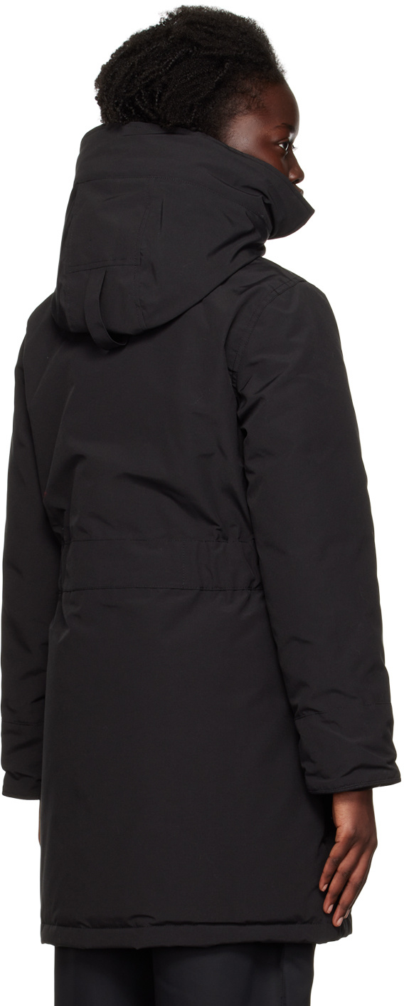 Canada Goose Trillum Logo-patch Parka Coat In Black