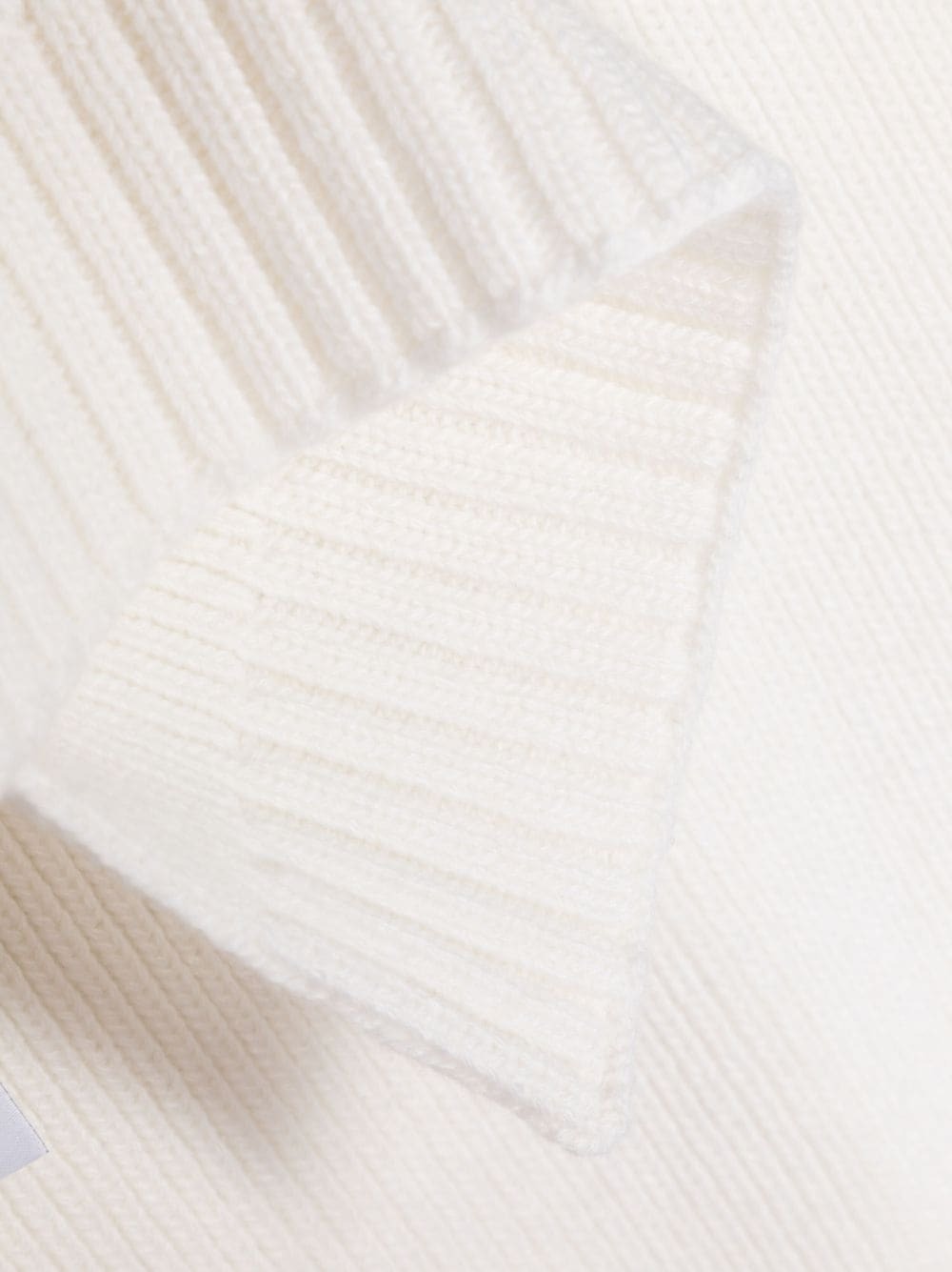 Stone Island Compass-patch Ribbed-knit Scarf In White