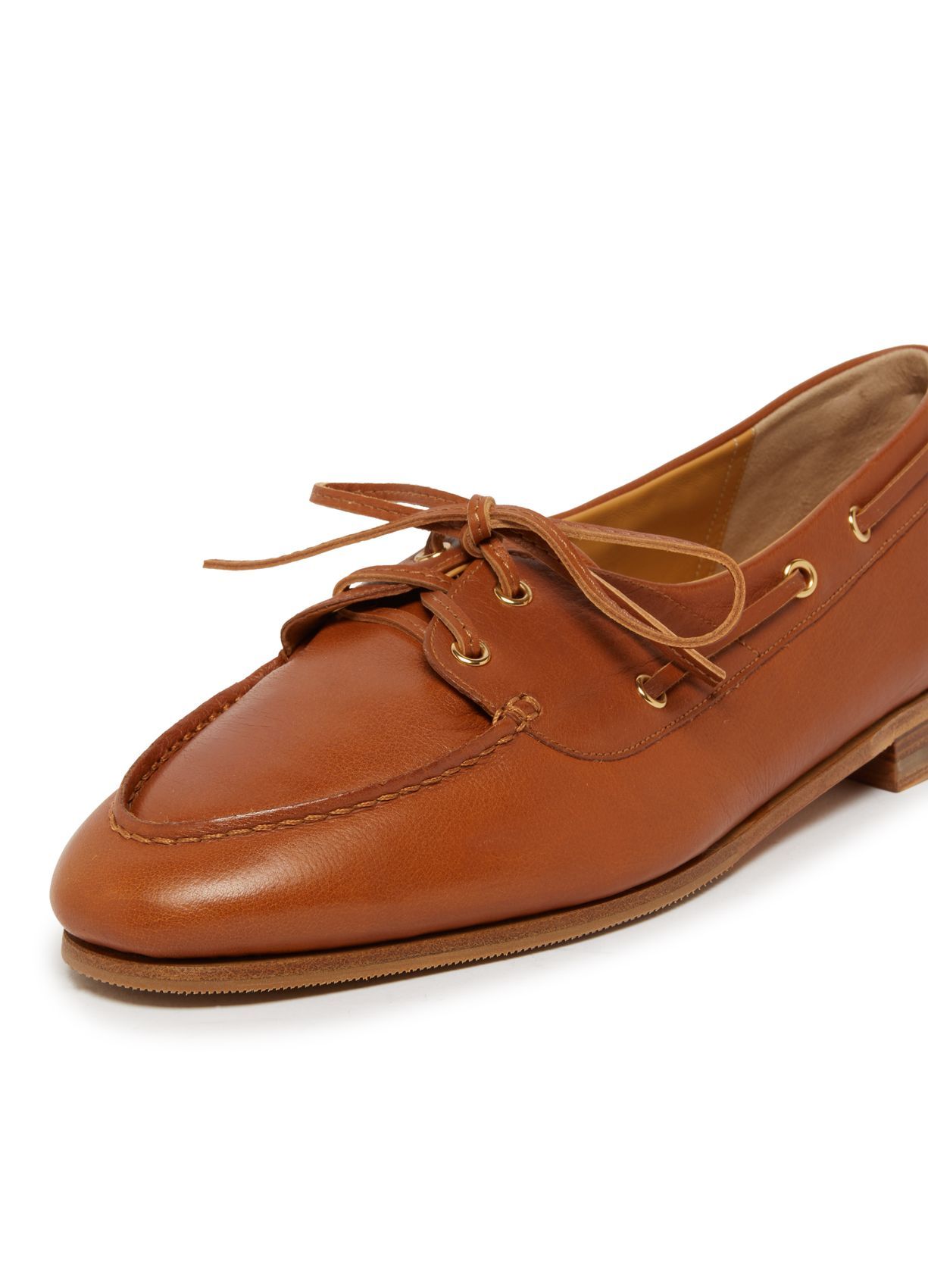 Bally Round Toe Flat Shoes In Brown