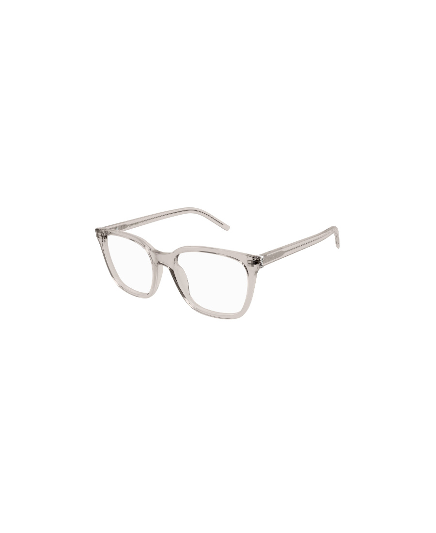 Saint Laurent Transparent Square-frame Glasses In Gray