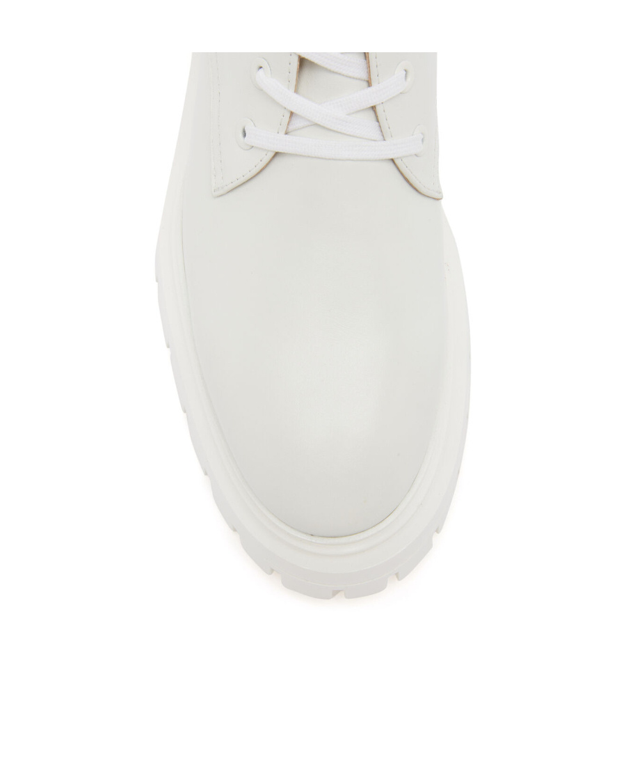 Stuart Weitzman Lace Up Short Boots In White