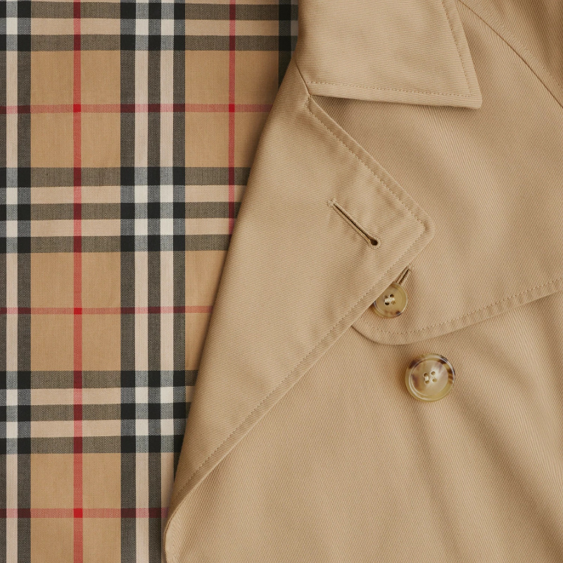 Burberry Double-breasted Cotton Lightweight Jacket In Nude