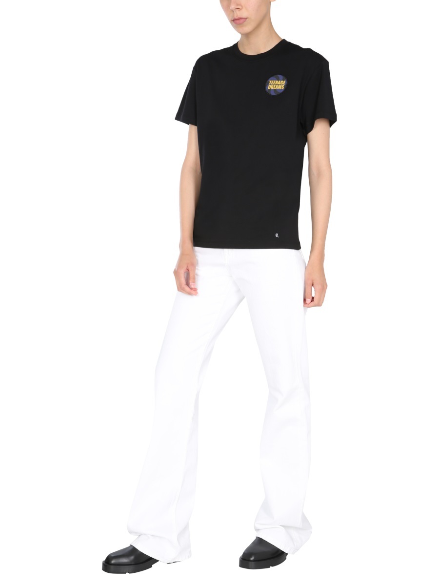 Raf Simons Patch-detail Cotton T-shirt In Black