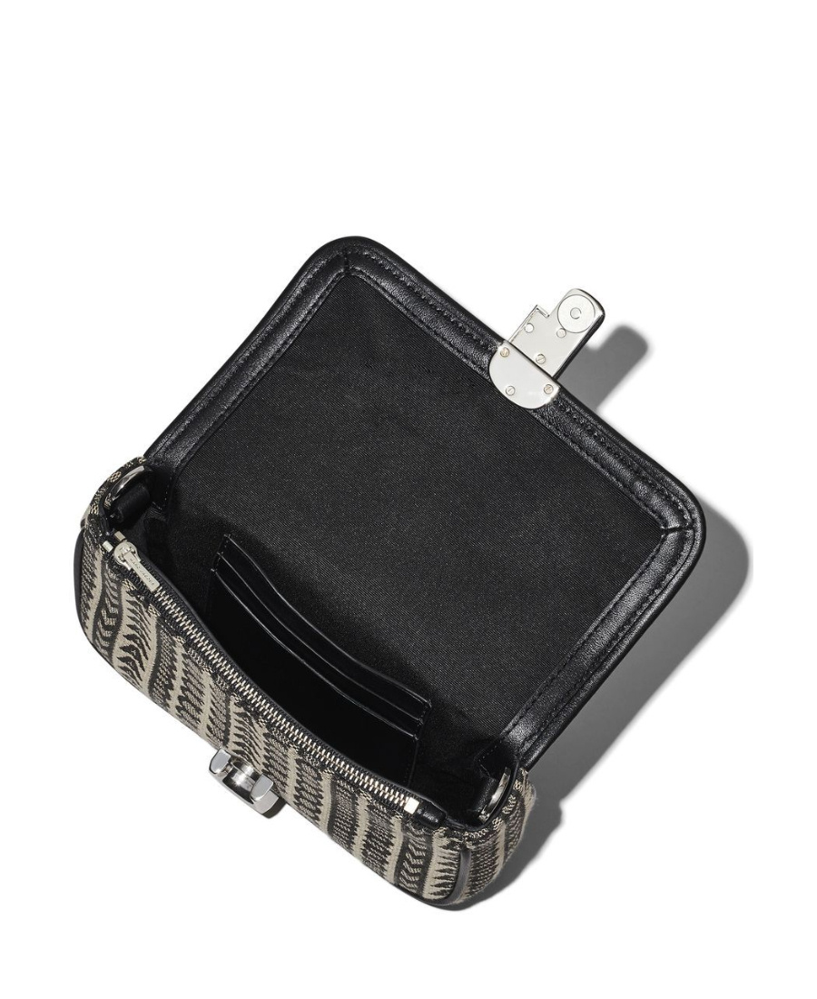 Marc Jacobs The Mini Moogram Shoulder Bag In Black