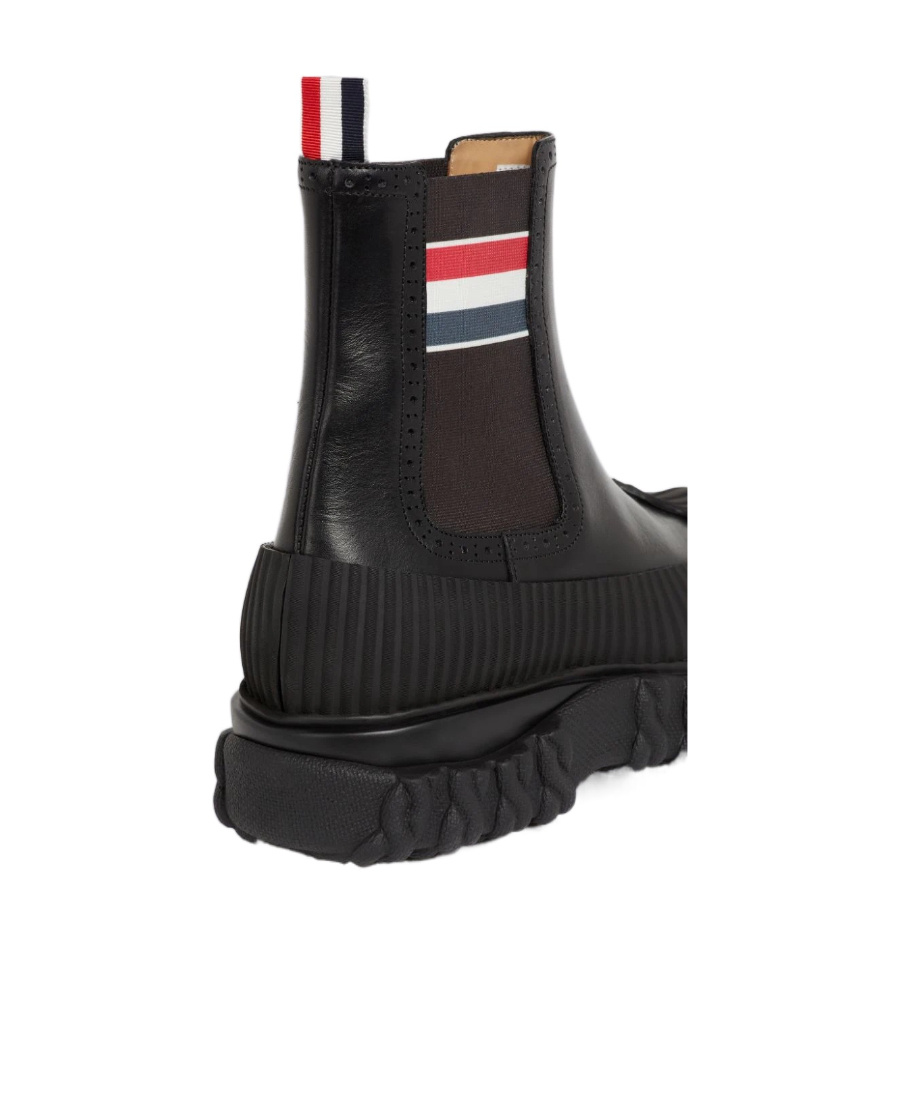 Thom Browne Chelsea Boot With Chunky Rubber-sole Detail In Black