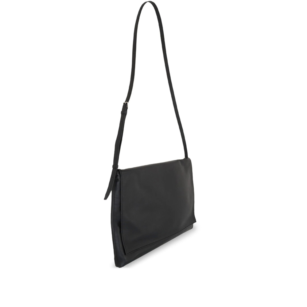 The Row Flap Shoulder Bag In Black