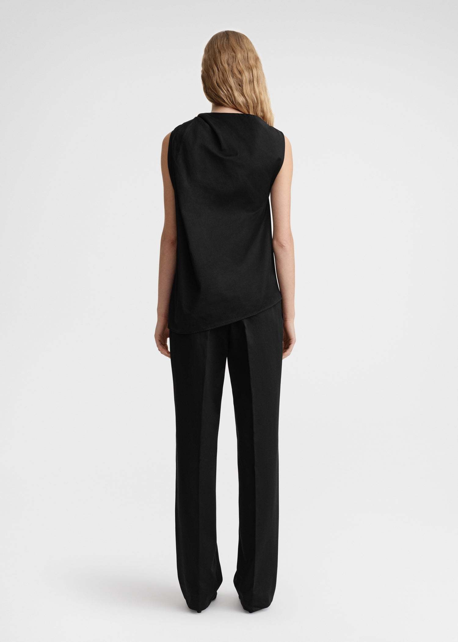 Shop Totême Shoulder-twist Top In Black