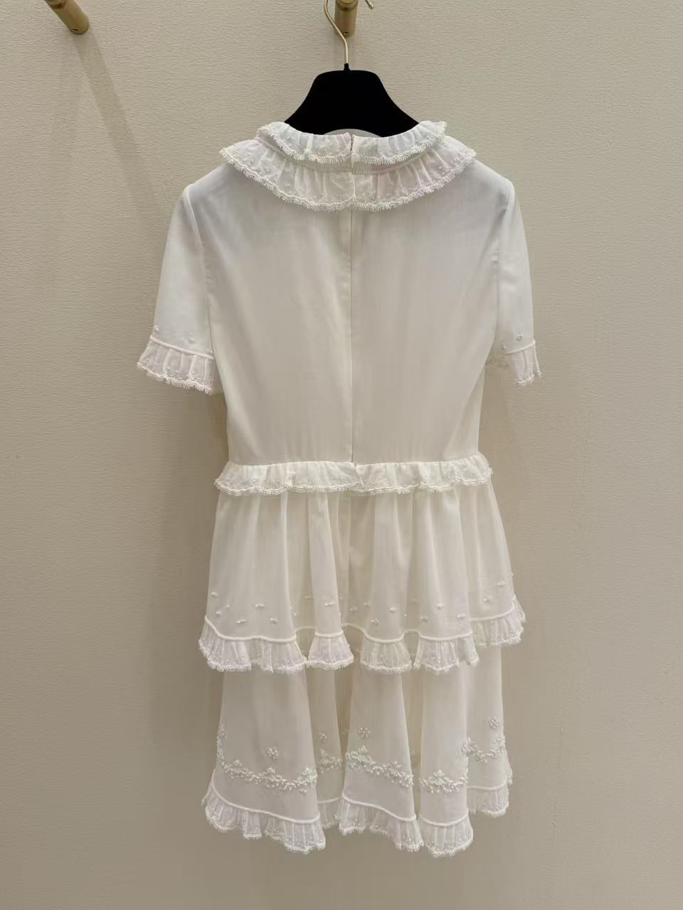 VALENTINO SHORT EMBROIDERED ORGANZA DRESS