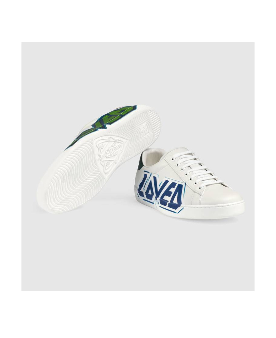 Gucci Ace Sneaker With Loved Print In White