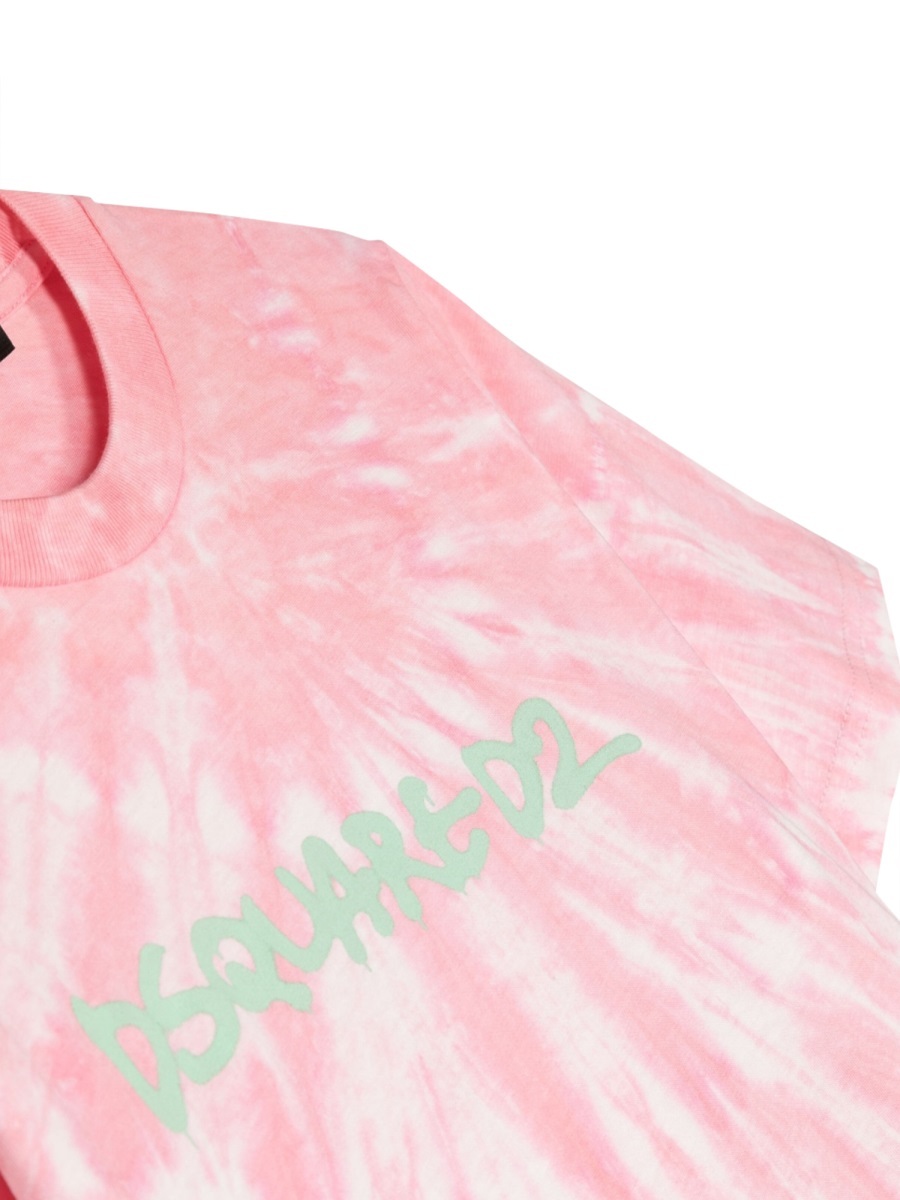 Dsquared2 Short-sleeved T-shirt With Round Neck In Pink