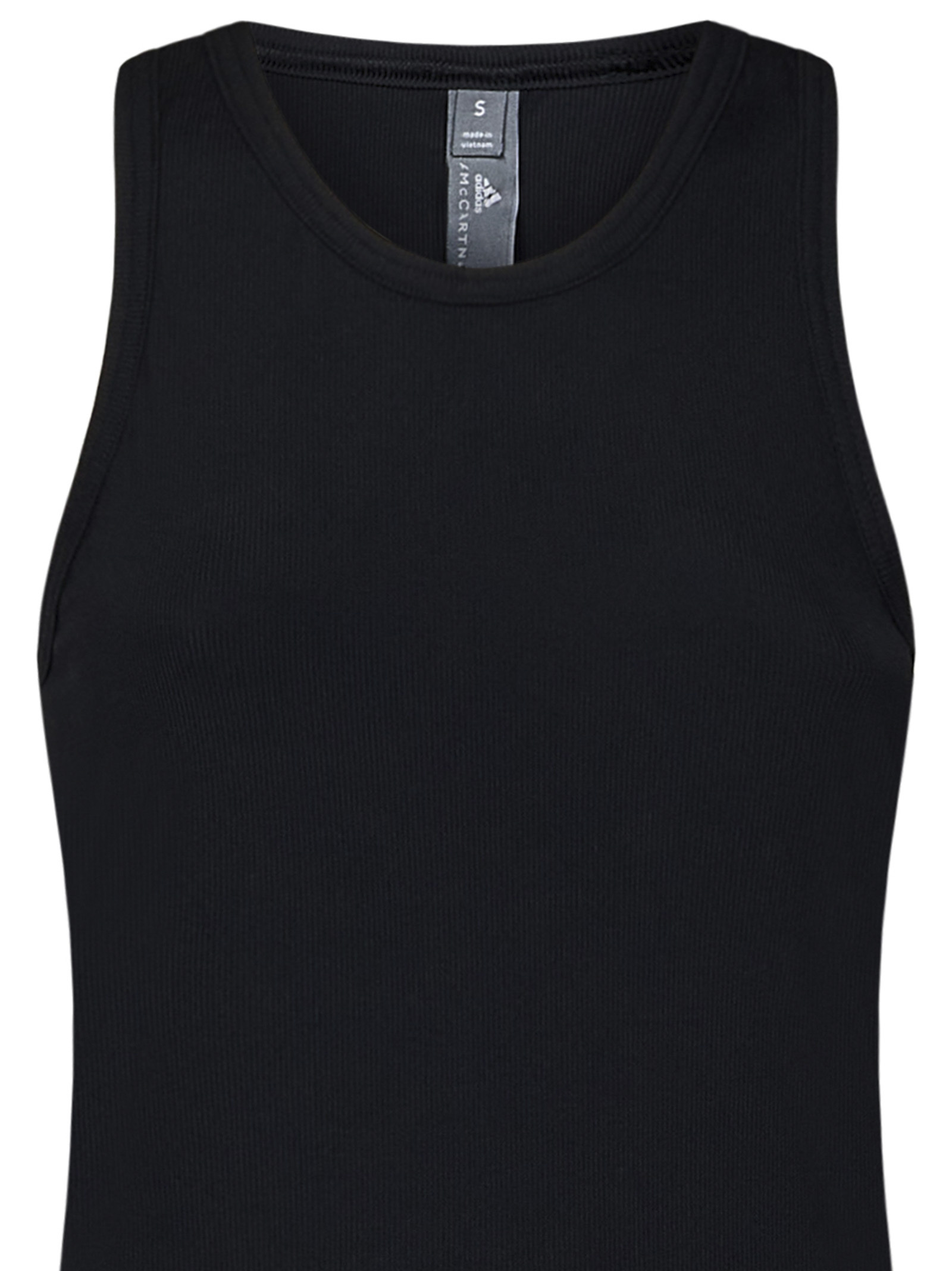 Adidas By Stella Mccartney Fine-ribbed Tank Top In Black