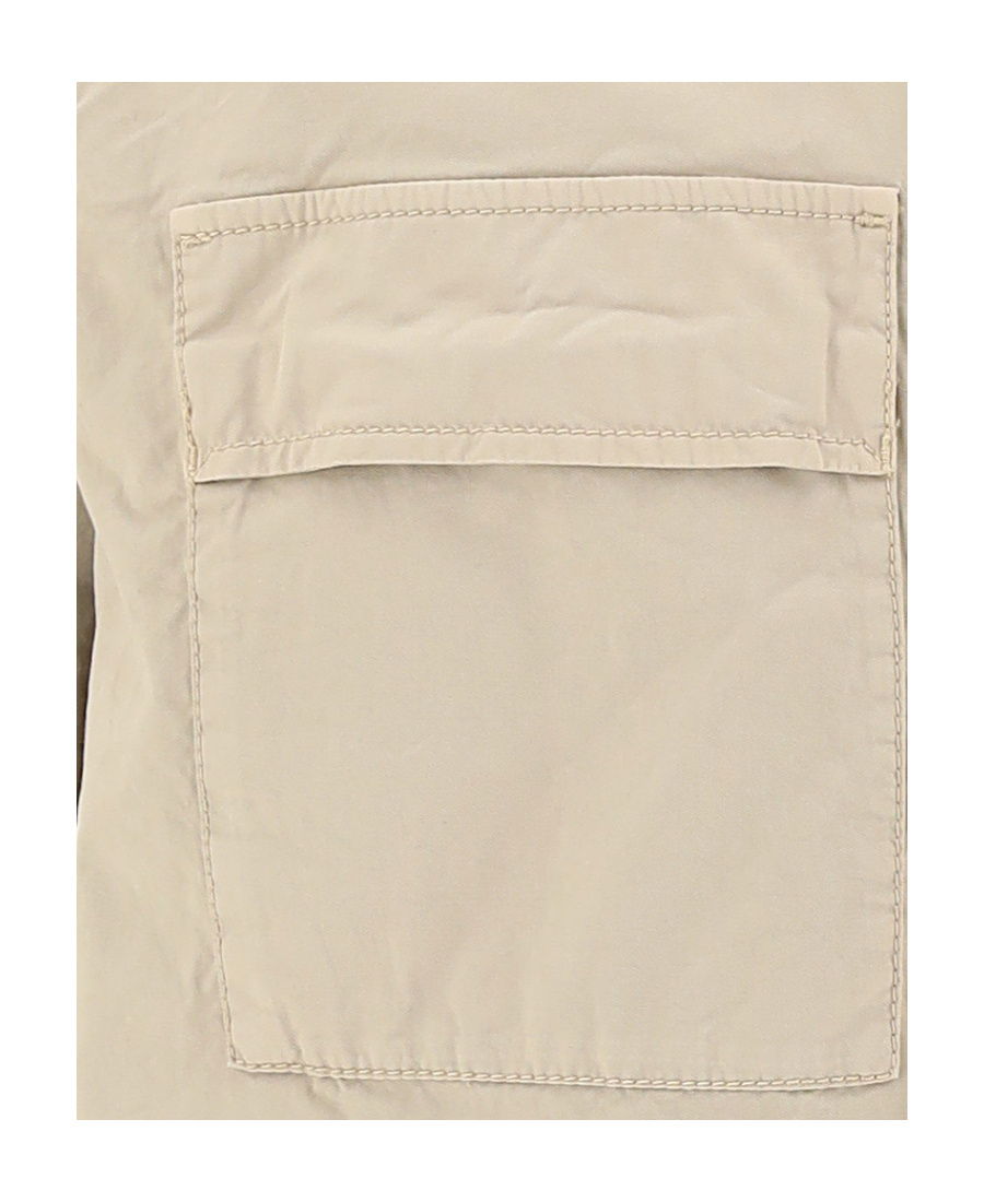 Stone Island Logo-patch Sleeve Shirt In Gray
