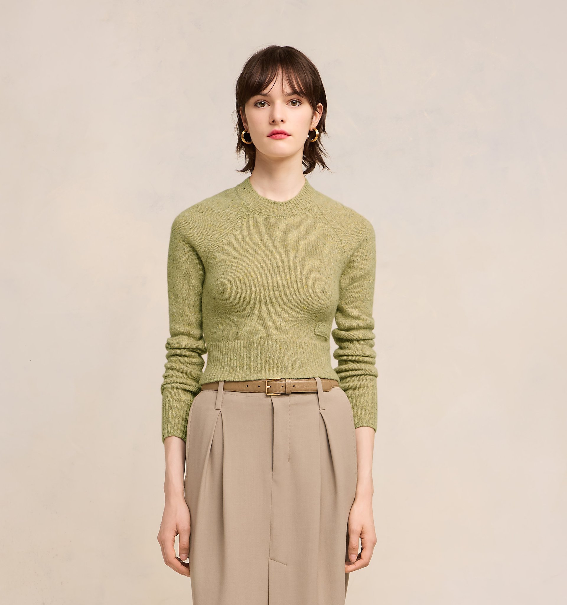 Ami Alexandre Mattiussi Pullover Mit Ami De Coeur-stickerei In Nude