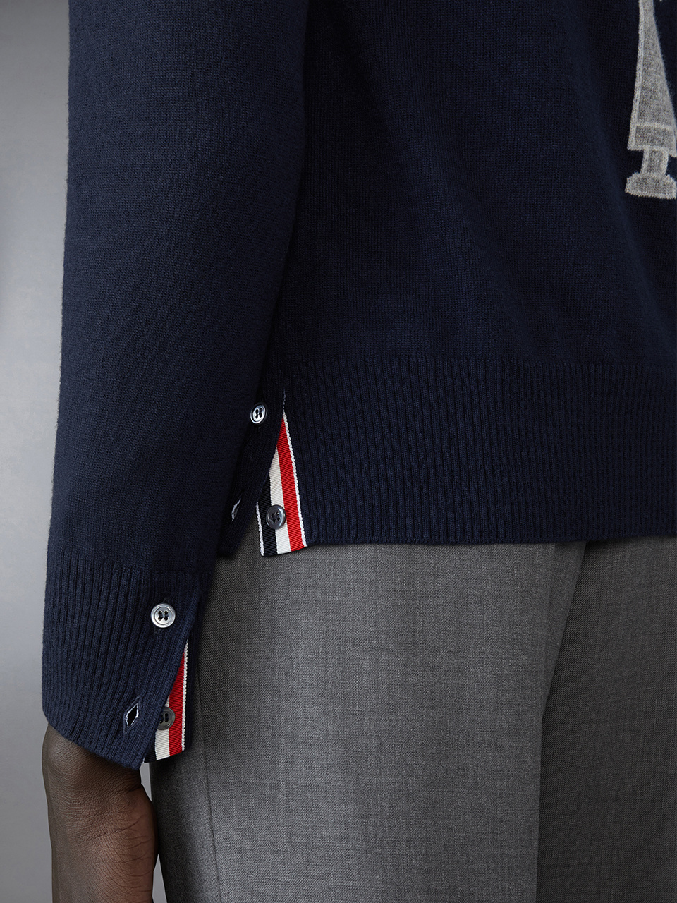 Thom Browne 4-bar Virgin-wool Cardigan In Black