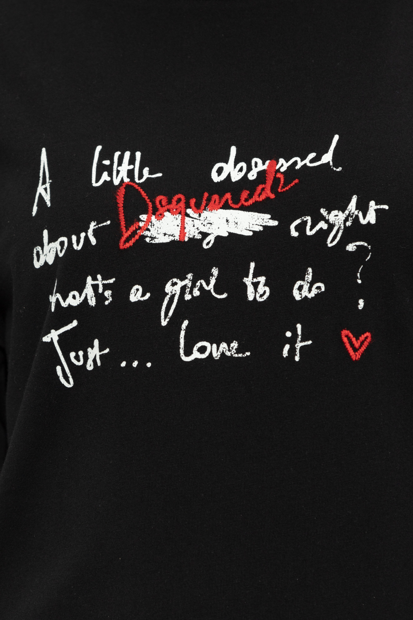 Dsquared2 Logo-embroidered T-shirt In Black