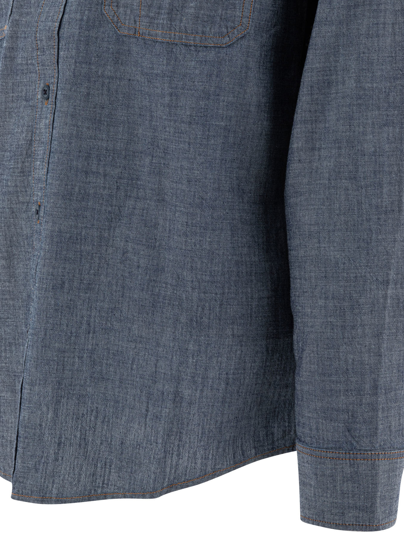 Filson Double-pocket Cotton Shirt In Blue