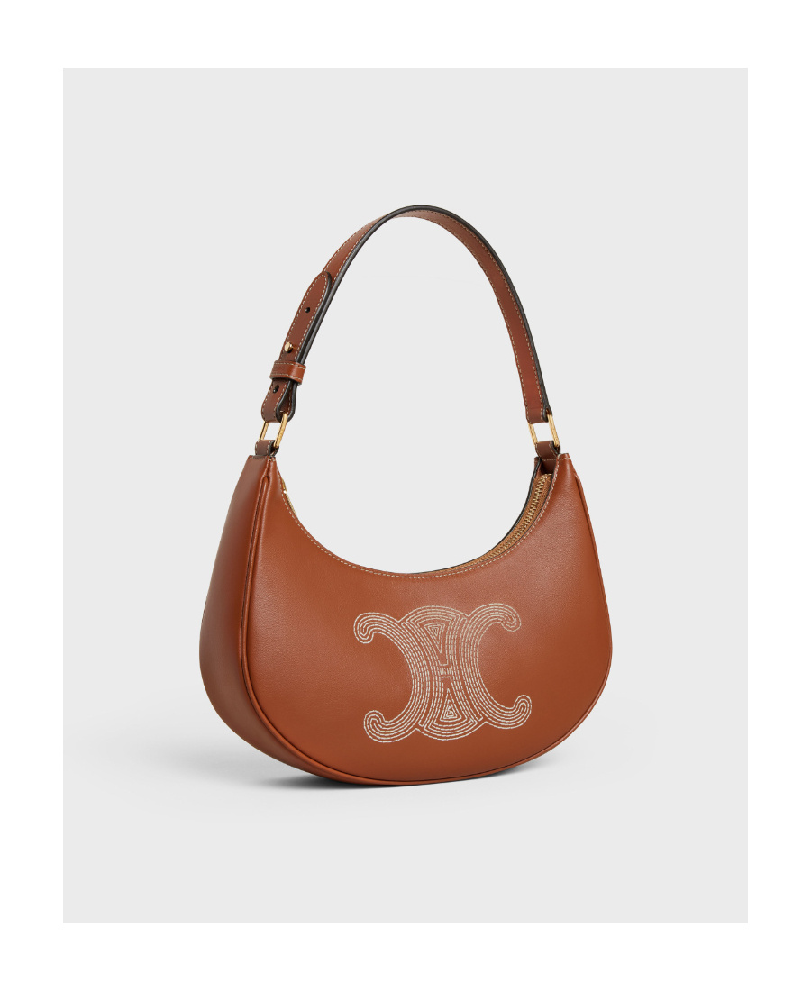 Celine Ava Shoulder Bag In Brown