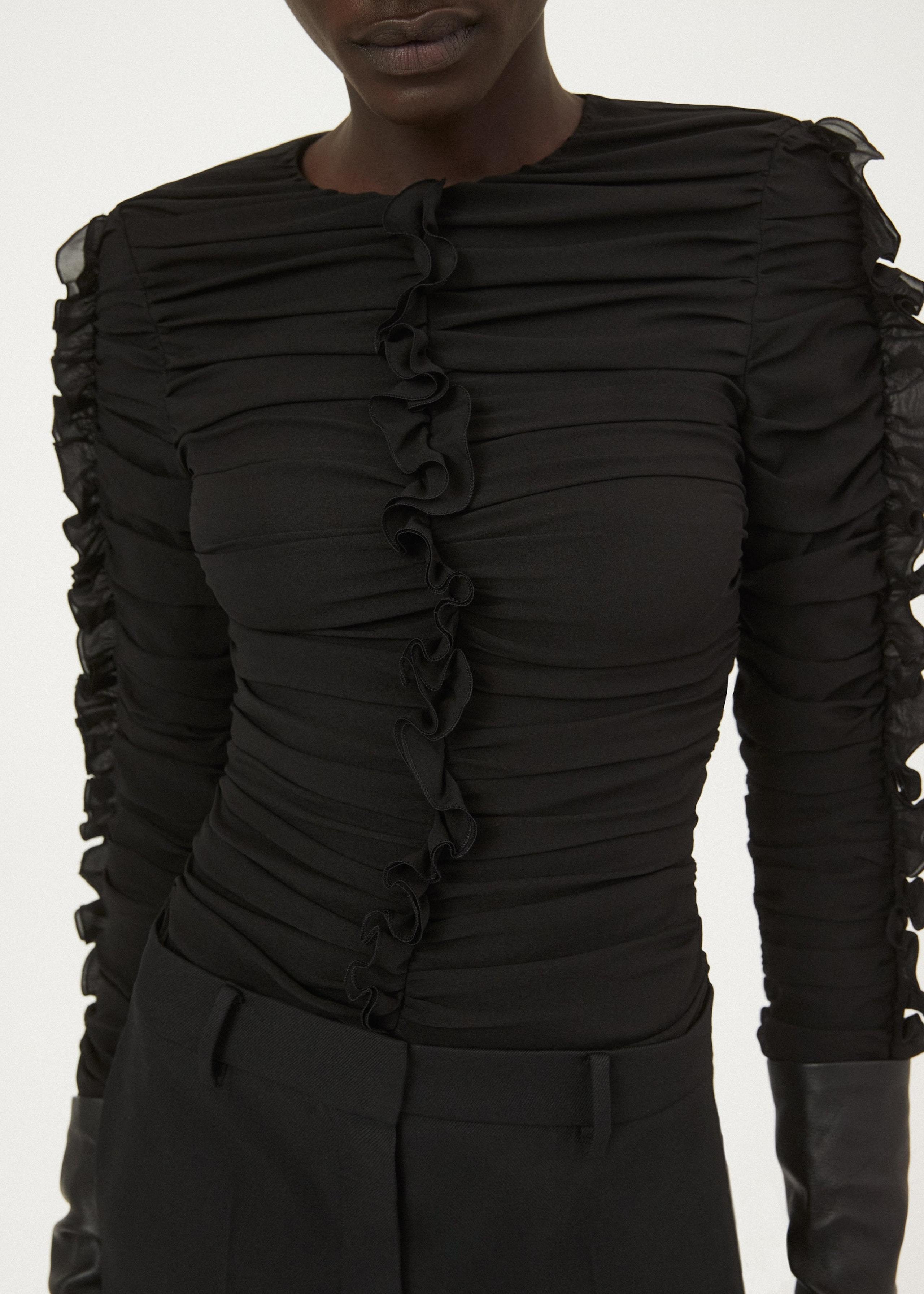 Magda Butrym Tops With Ruches In Black