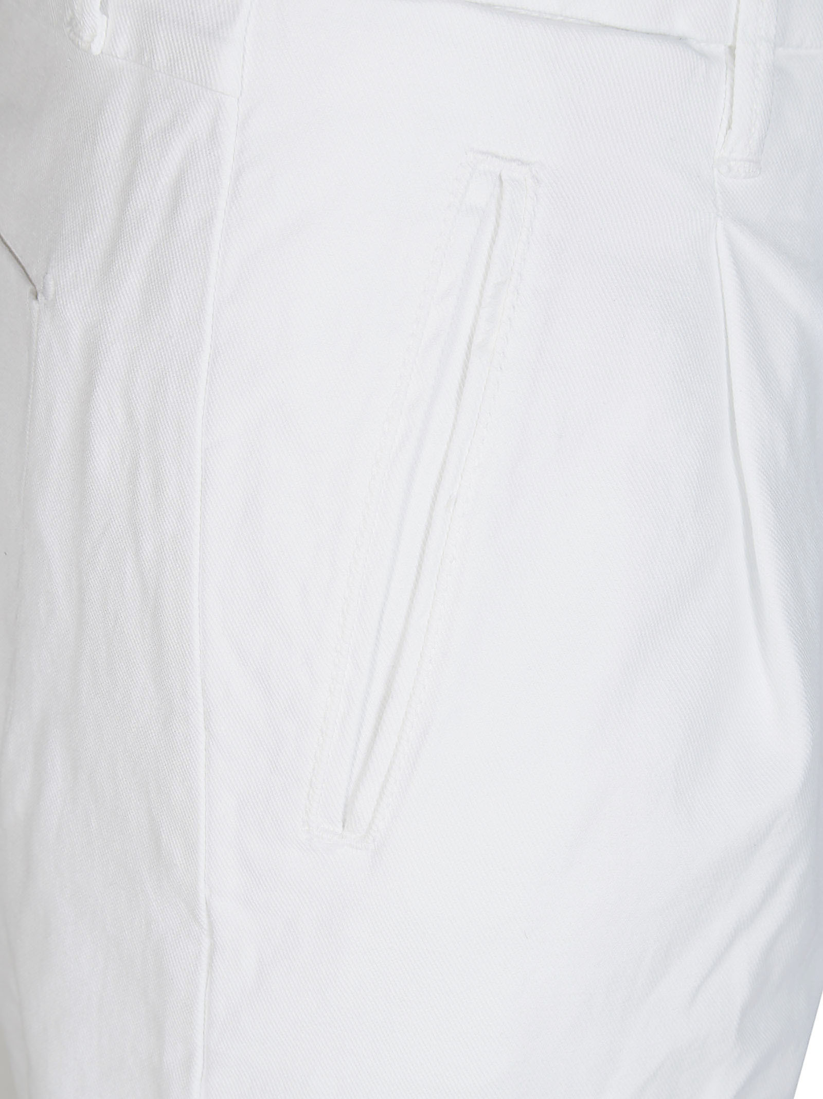 Incotex Belt Ring Casual Pants In White