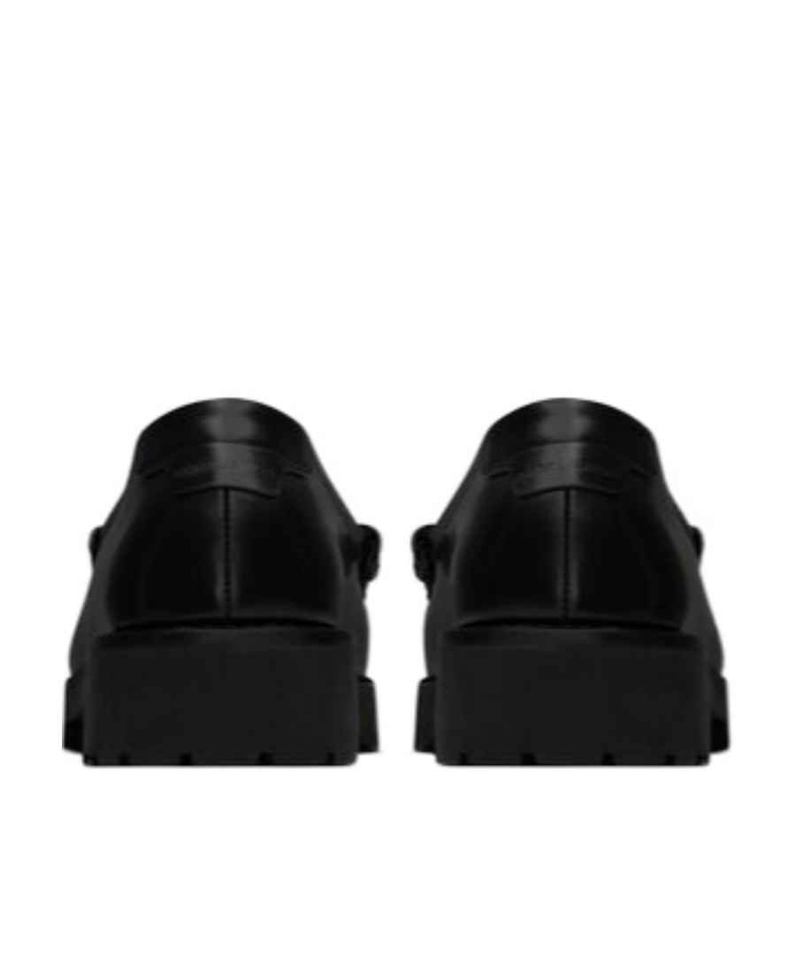 Saint Laurent Le Loafer Chunky Penny Slippers In Black