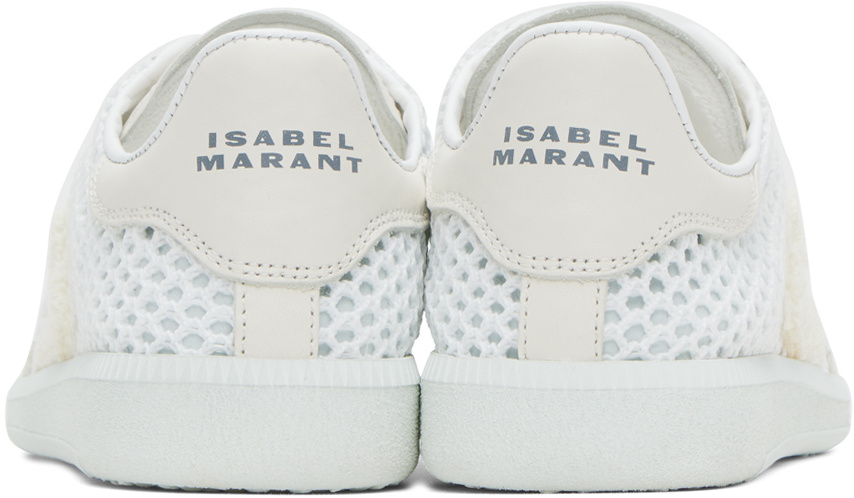 Isabel Marant Crochet-knit Panelled Low-top Sneakers In White