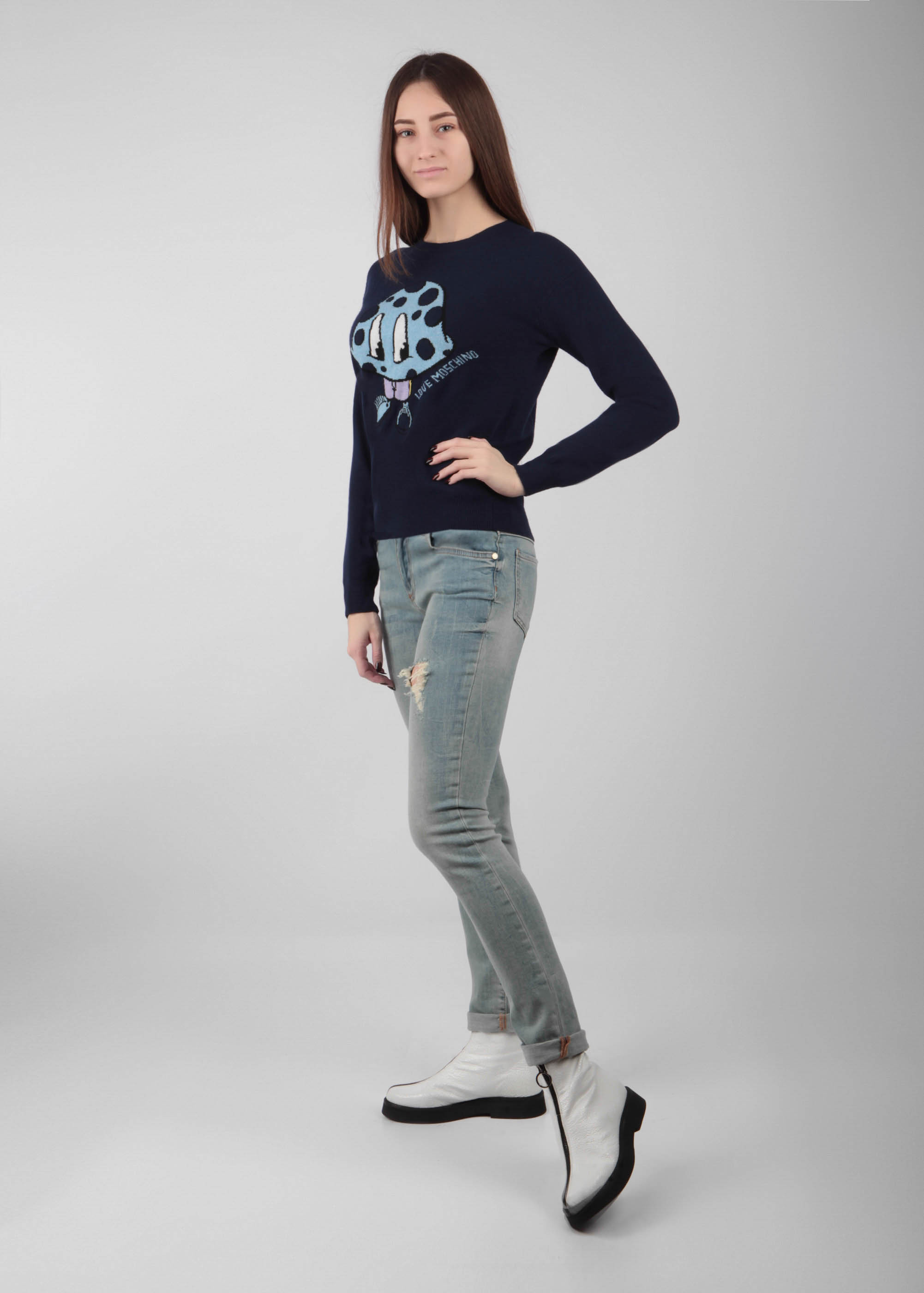 MOSCHINO LOGO DETAIL PULLOVER