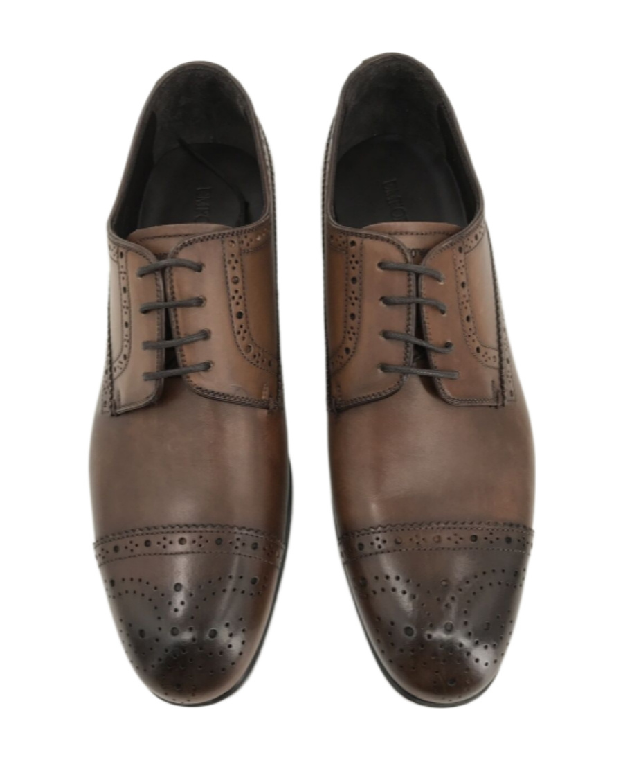Emporio Armani Logo Business Casual Shoes In Black
