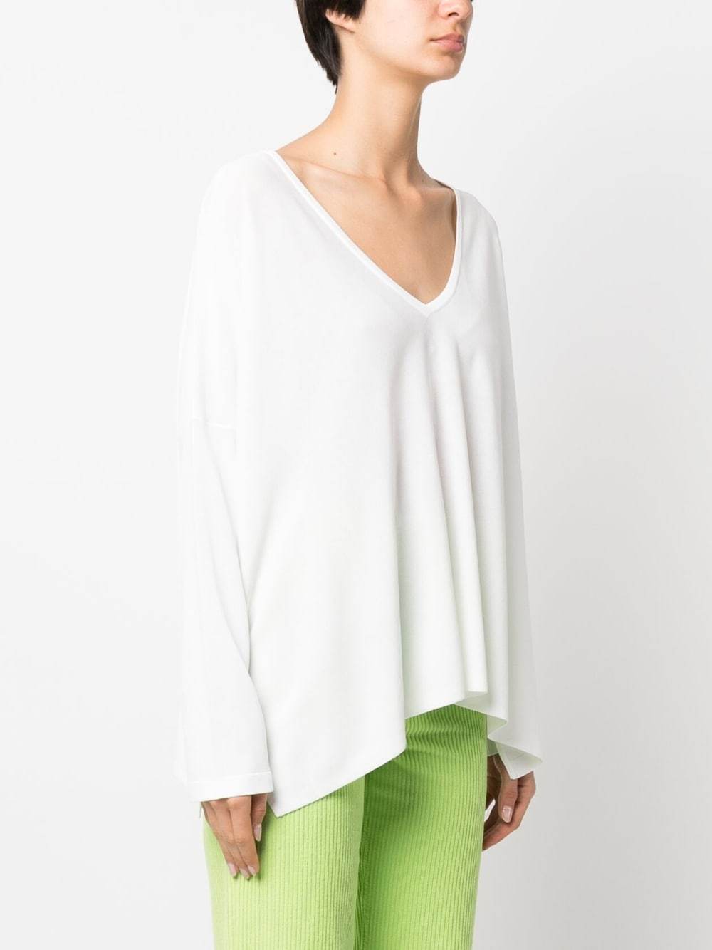 P.a.r.o.s.h Logo Long-sleeved Sweater In White