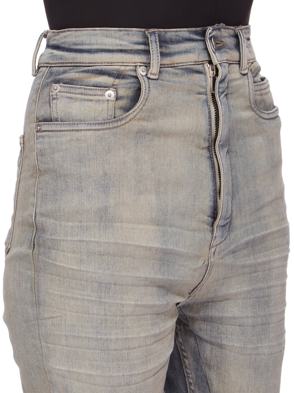 Rick Owens Drkshdw Belt-loop Jeans In Gray