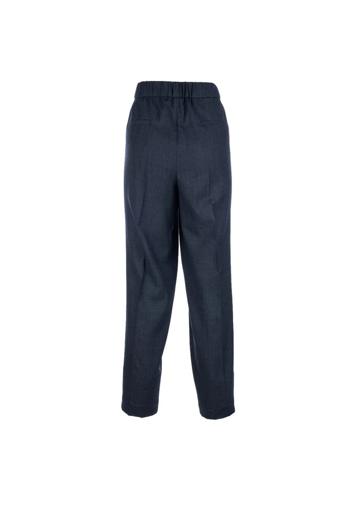 Peserico Wool-blend Trousers In Blue