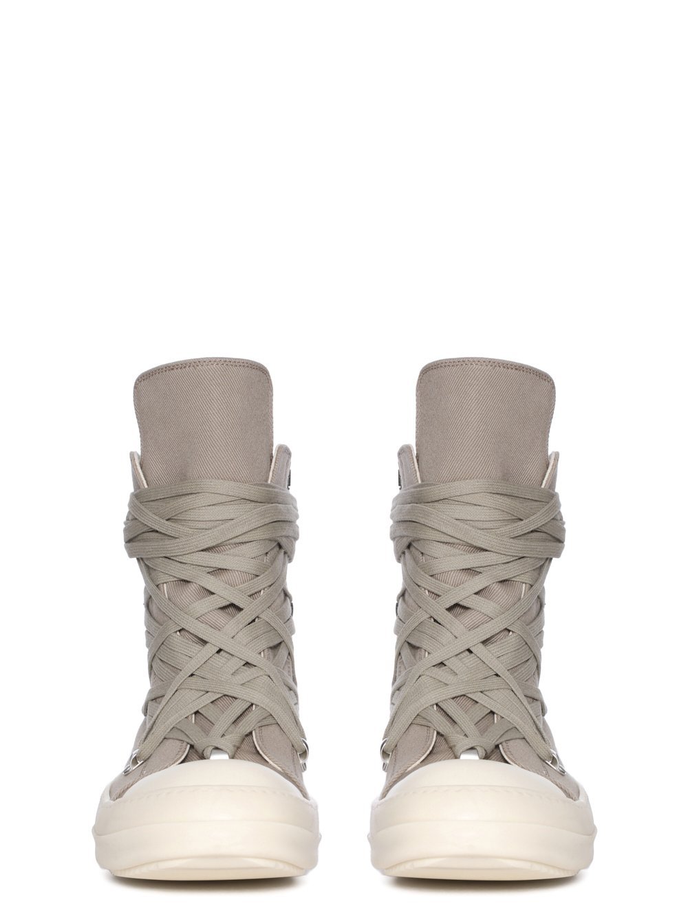 Rick Owens Drkshdw Round Toe High Top Sneakers