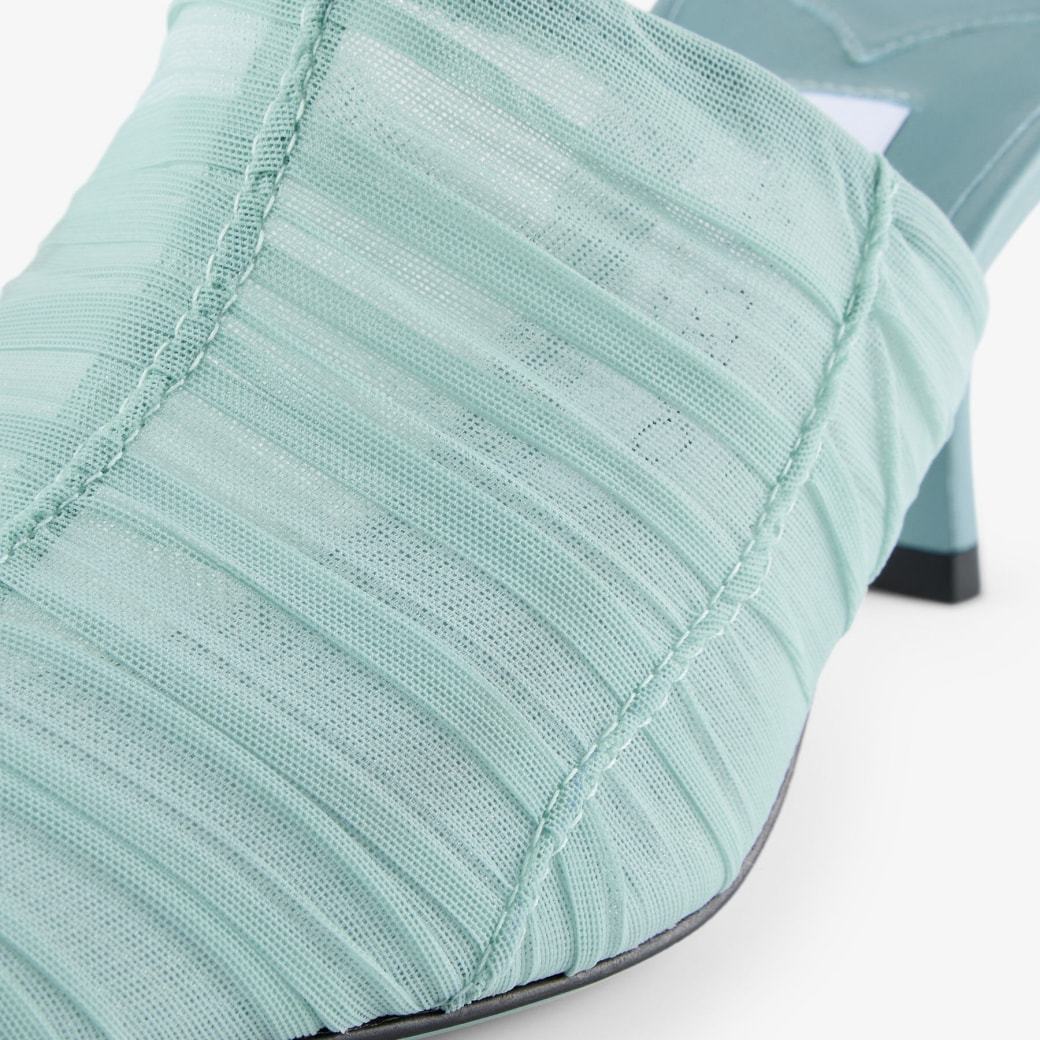 Jimmy Choo Lotta 65 Ruched Tulle Mules In Blue