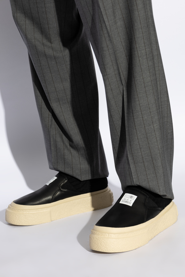Shop Mm6 Maison Margiela Sock-insert Sneakers In Black