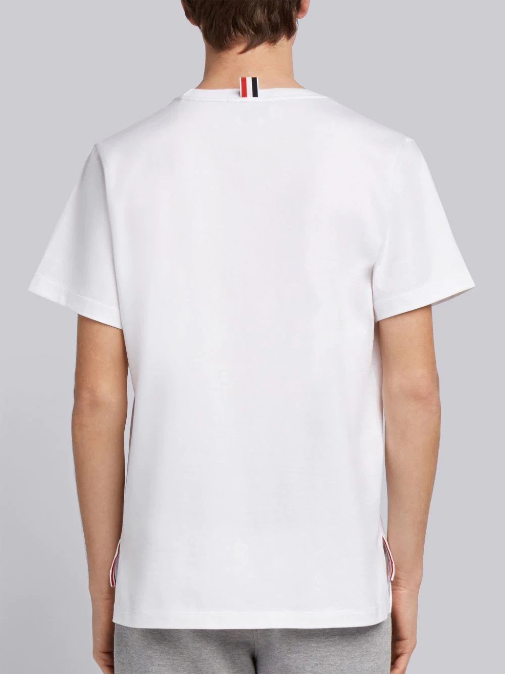Thom Browne Jersey Relaxed Side Slit Tee Clothing In White