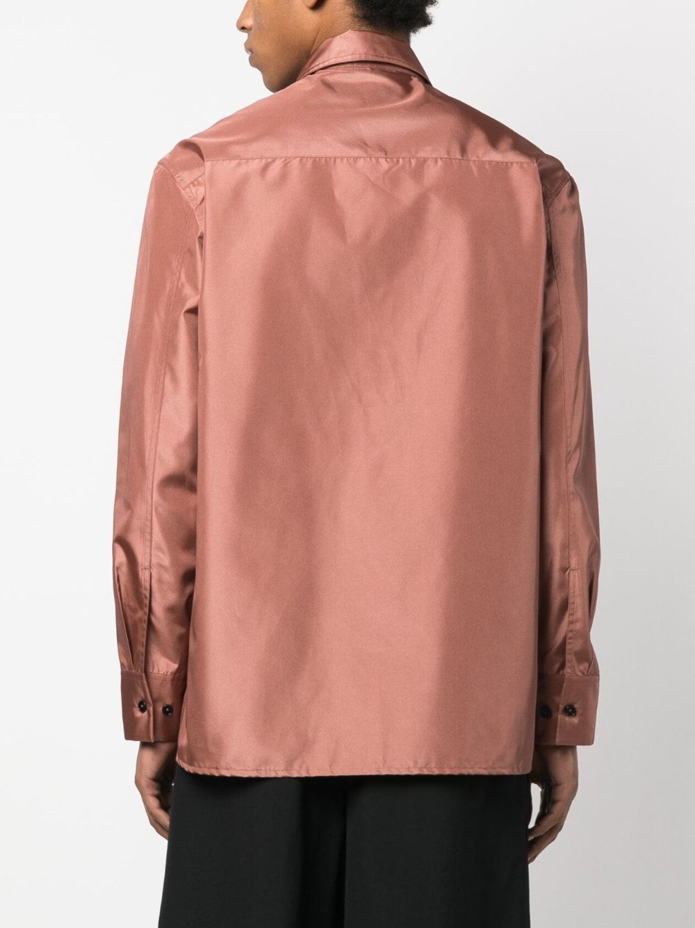 Jil Sander Long-sleeve Satin Shirt In Red